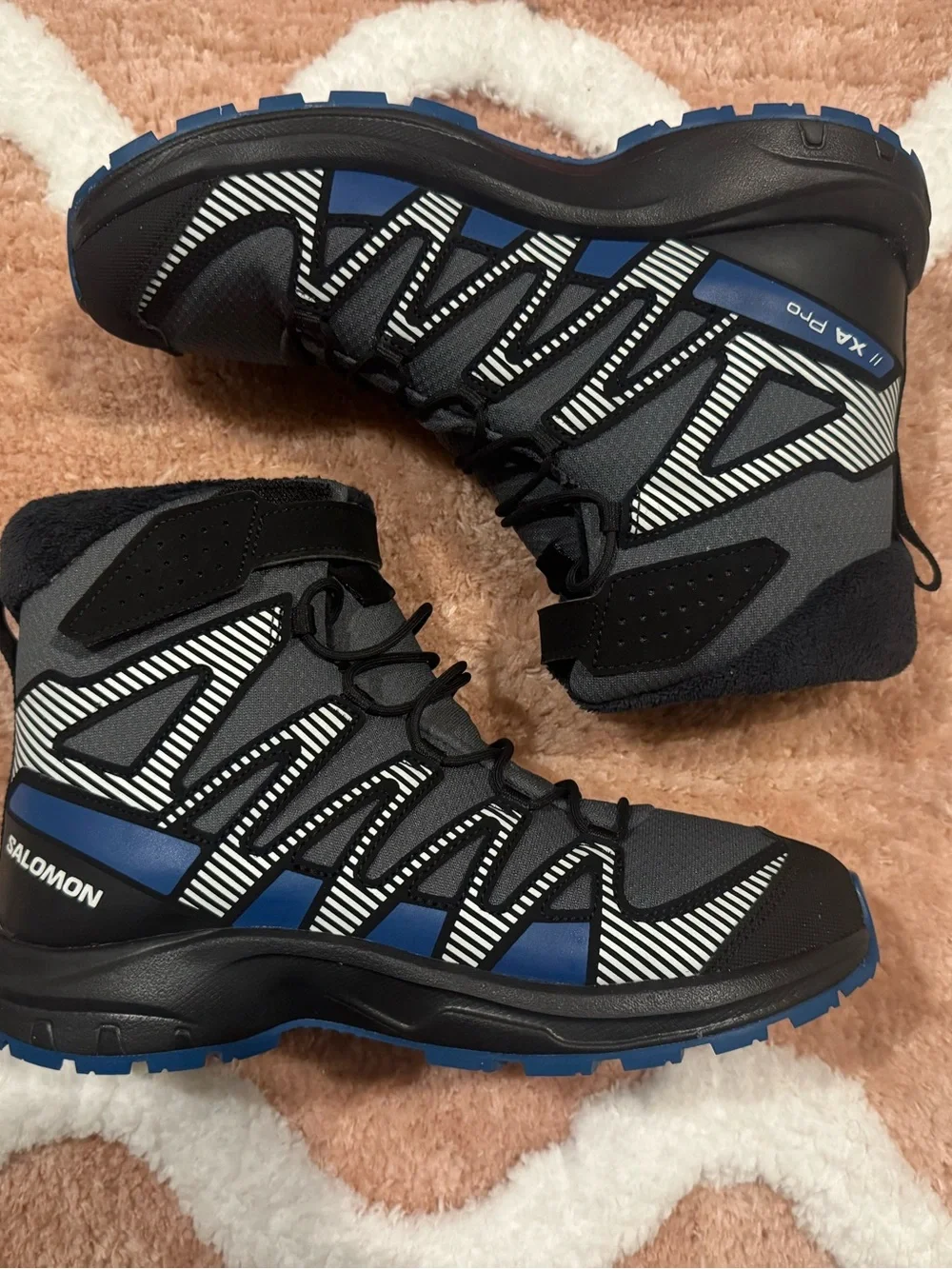 Salomon Kids Black & Gray Waterproof Snow Boots